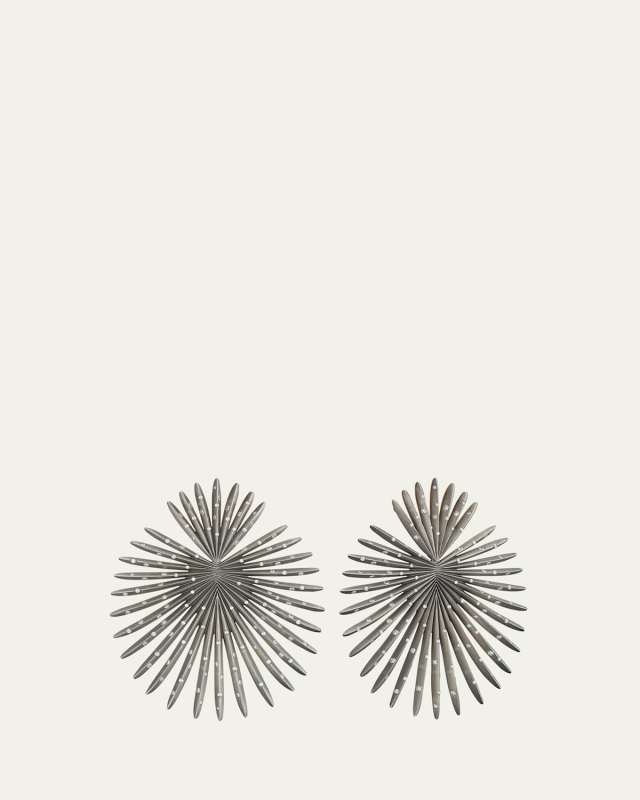 Small Palma Titanium Diamond Earrings